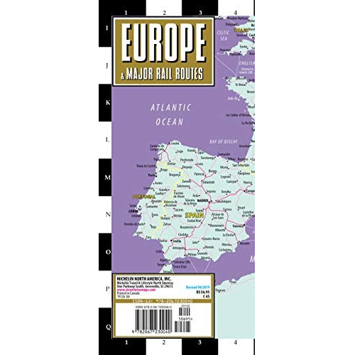 Europe & Major Rail Routes Map - Geographica