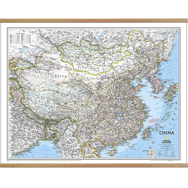 China Classic Wall Map