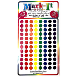 Assorted Colour Mark-It Dot Stickers 1/4"