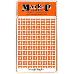 Orange Mark-It Dot Stickers 1/8"