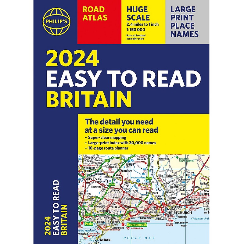 Easy to Read Britain Road Atlas 2024 Geographica