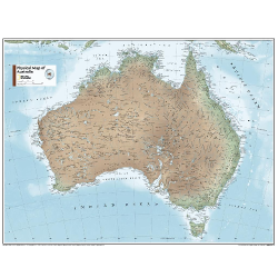 Australia Physical Wall Map