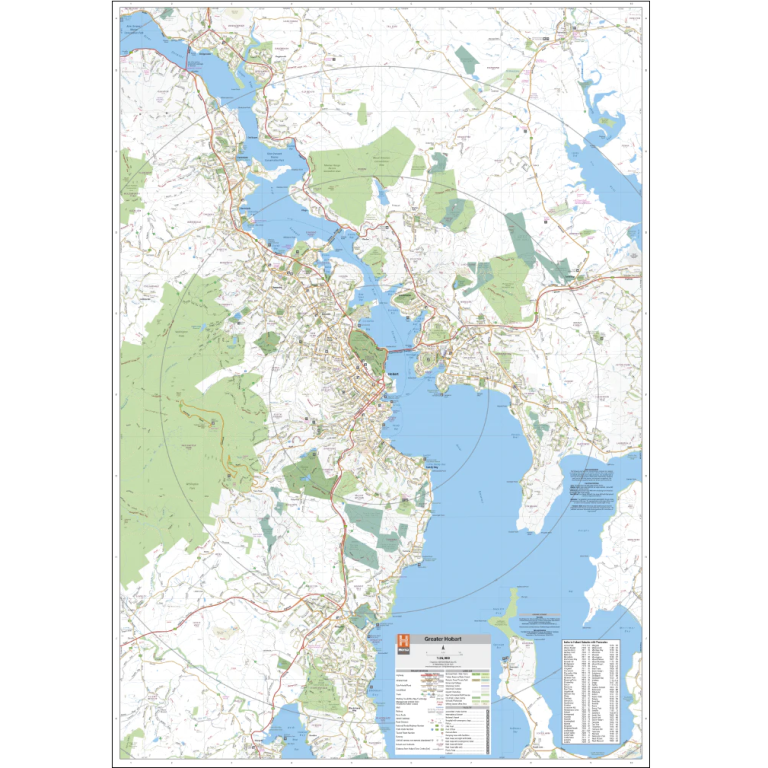 Hobart And Region Super Wall Map Geographica