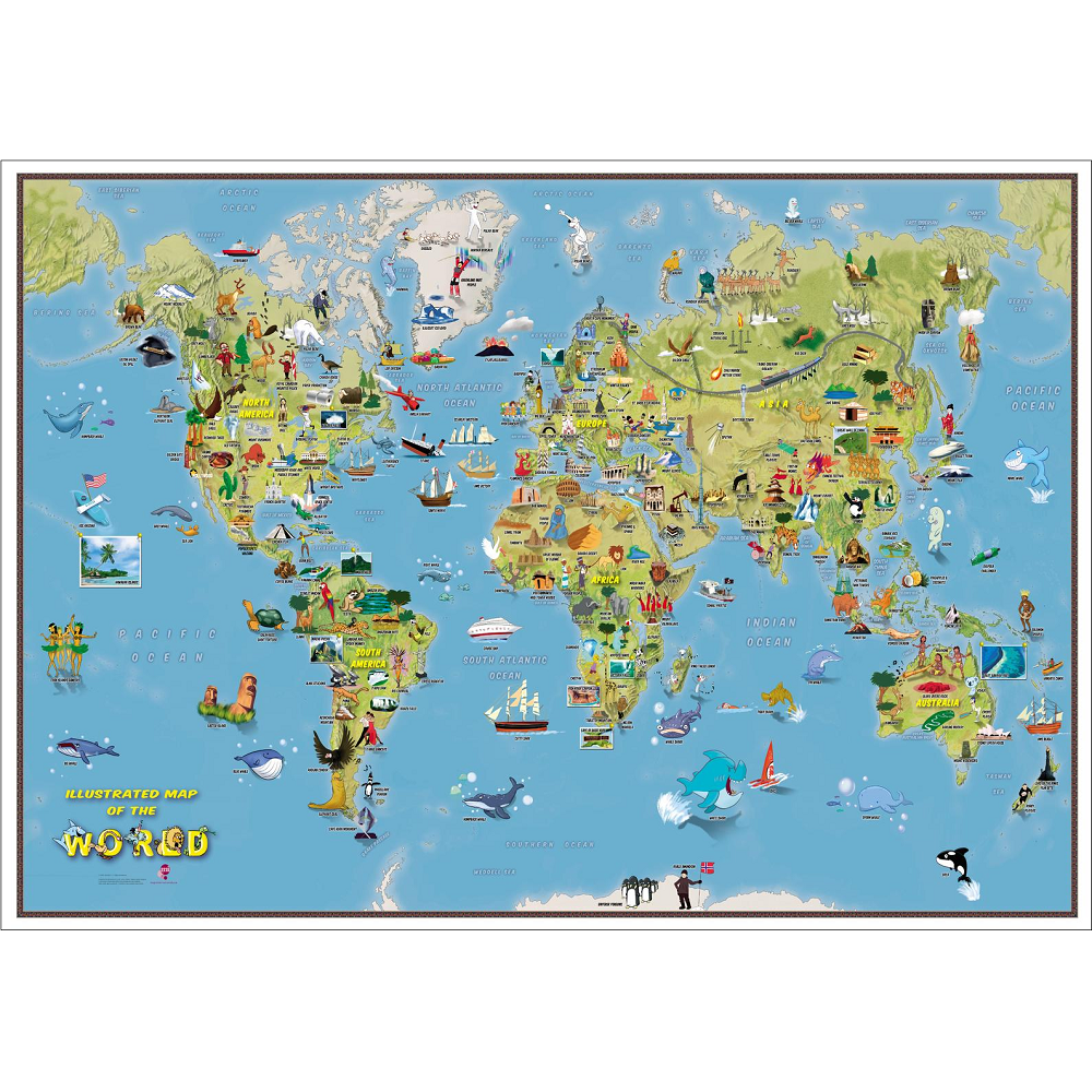 Kids Cartoon Map of the World - Geographica