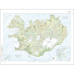 Iceland Collins Atlas Wall Map