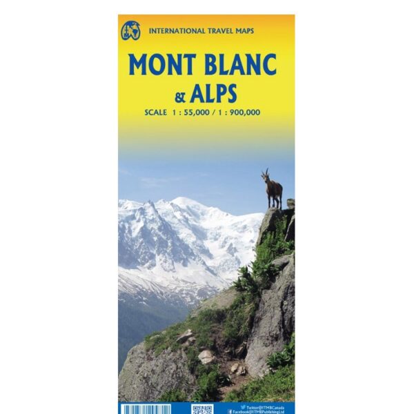 Mont Blanc the Alps Travel Reference Map
