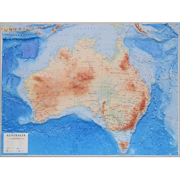 Australia 3D Raised-Relief Map