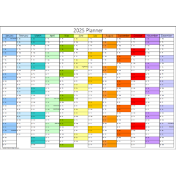 2025 Yearly Wall Planner