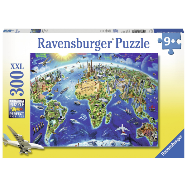 World Landmarks Map Puzzle 300 Piece