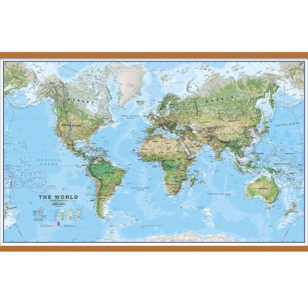 World Environmental Wall Map - Hang Laminated