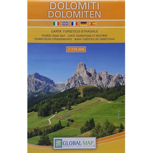 Dolomites Tourist Road Map