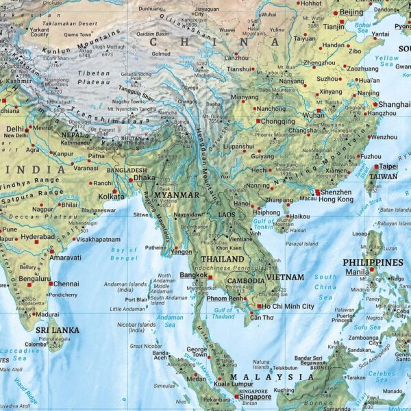 World Political and Physical Map - Geographica