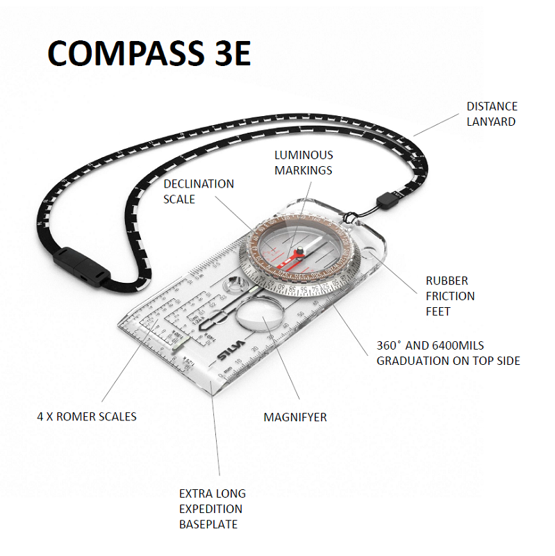 Silva 3E 6400 360 Mils Compass Geographica Silva 3E 6400 360 Mils Compass Geographica