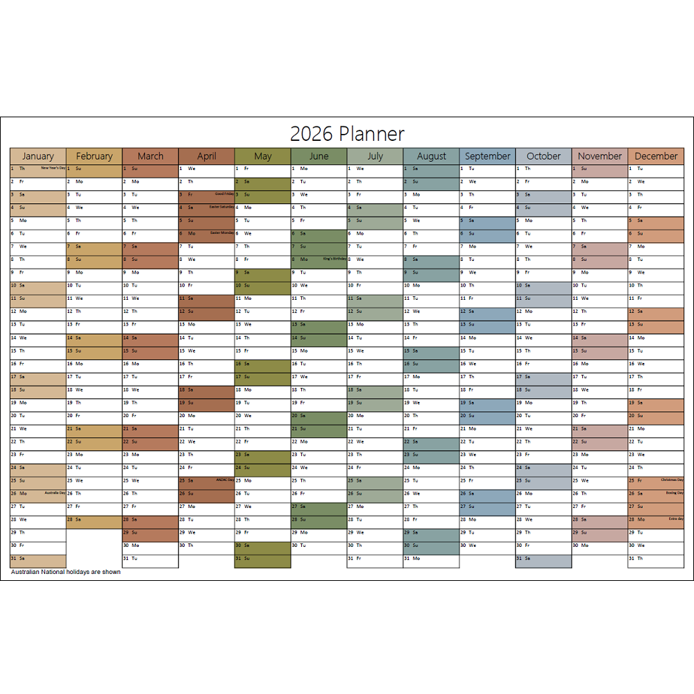 2026 Printable Yearly Planner Sheets 2026 Printable Yearly Planner Sheets