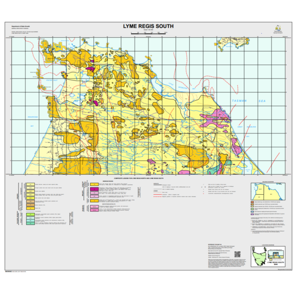 Lyme Regis South 25k Geology Map 5848S