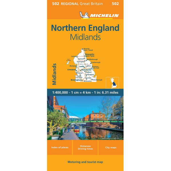 Northern England Midlands Michelin Road Map 502