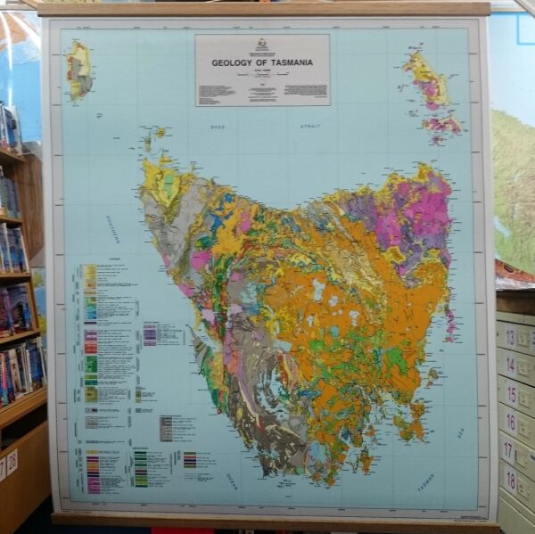Geology of Tasmania Wall Map 1:500k