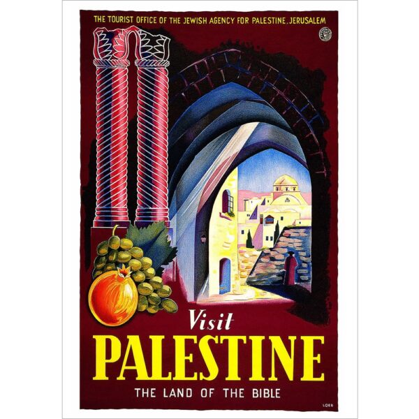 Visit Palestine Vintage Travel Poster