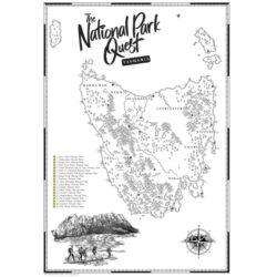 Tasmania National Park Quest Scratch Map