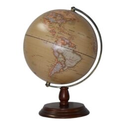 20cm Antique Globe Wooden Base