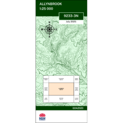 Allynbrook 25k NSW Topo Map 9233-3N