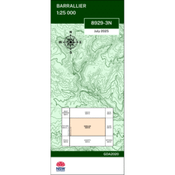 Barrallier 25k NSW Topo Map 8929-3N