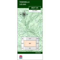 Tidbinbilla 25k NSW Topo Map 8627-2S