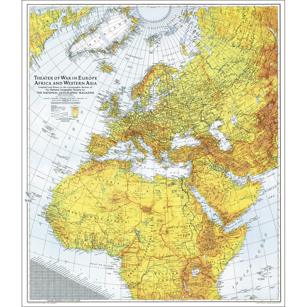 WWII European Theater Historical Map - Image 2