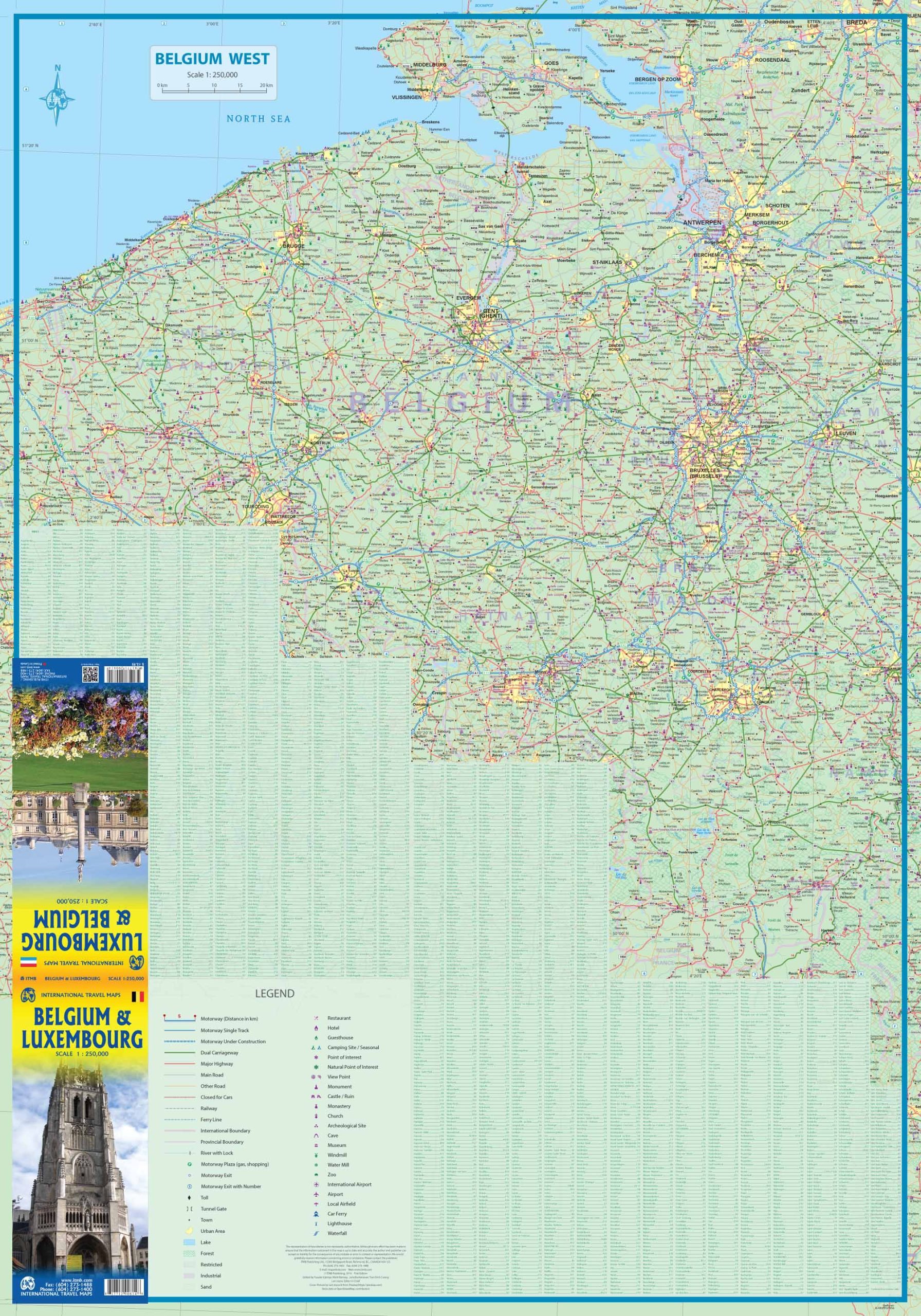 Belgium & Luxembourg Travel Reference Map - Image 2