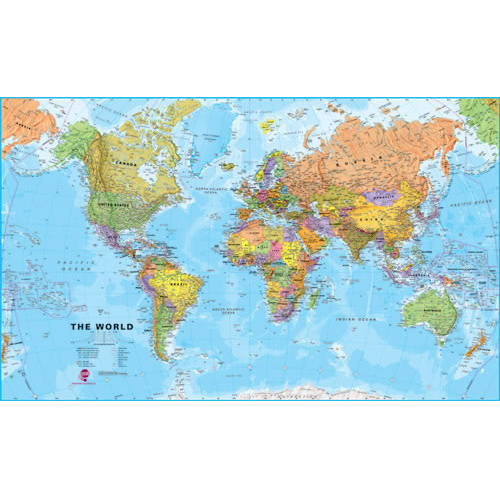World Wall Map – Political, 136 x 84cm