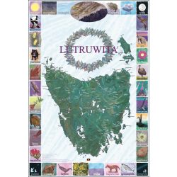 Tunapri Lutruwita – True Names for Country Map (Flat)