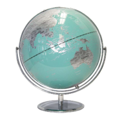 30cm Teal & Silver Globe