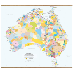 AIATSIS Wall Map of Indigenous Australia on Hangers