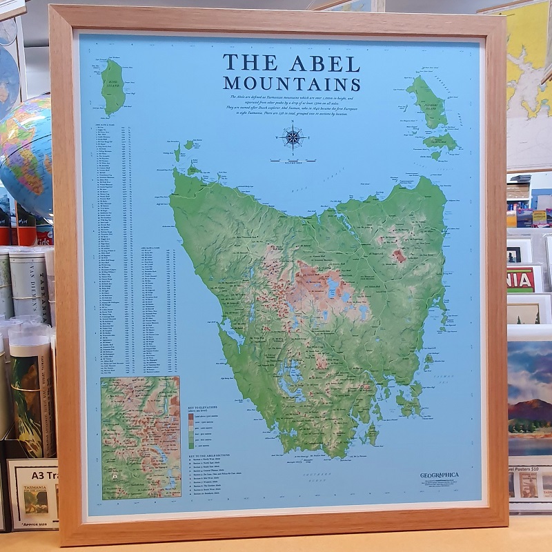 Abel Mountains Pinboard Map