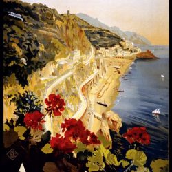 Amalfi Italy Vintage Travel Print