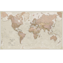 World Antique Wall Map 197cm x 117cm