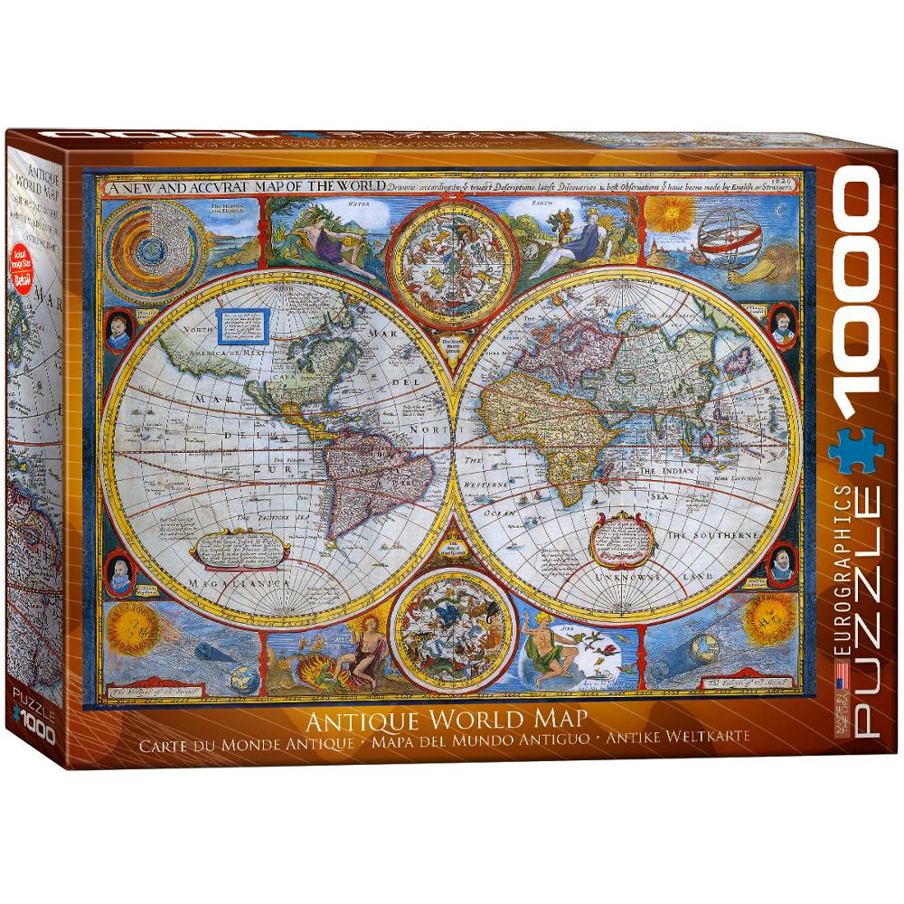 Antique World Map Carte du Monde Puzzle 1000pc