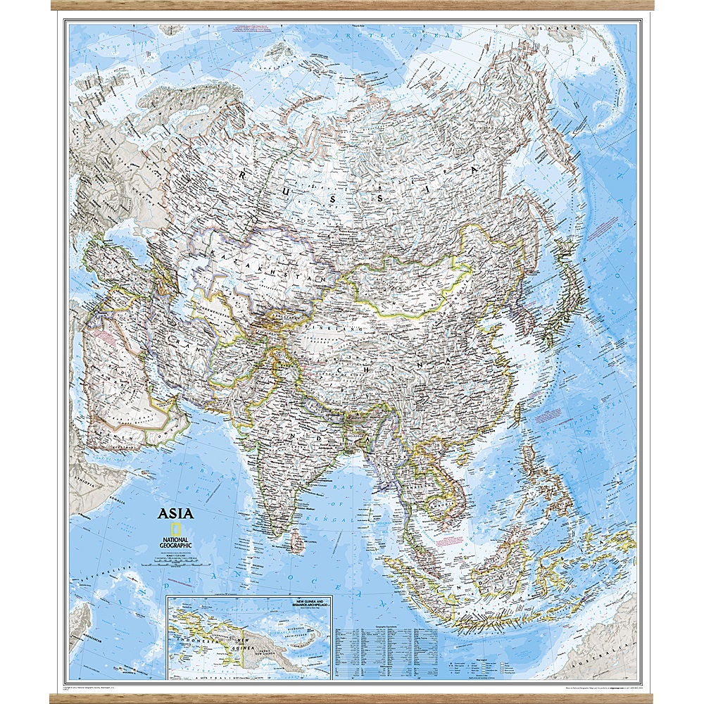 Asia Classic Wall Map