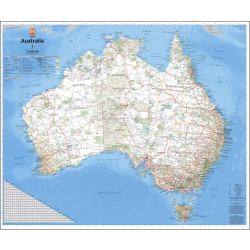 Australia Handy Laminated Wall Map