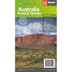 Australia Road and Terrain Map