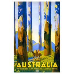Australia: Marysville Victoria Tall Trees Vintage Travel Print