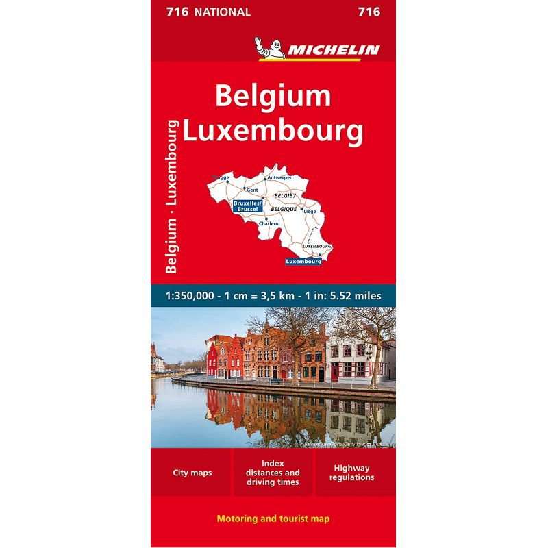 Belgium & Luxembourg Road Map 716