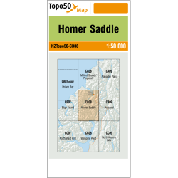 Homer Saddle Topo50 New Zealand Map