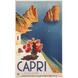 Capri Italy Vintage Travel Poster Print