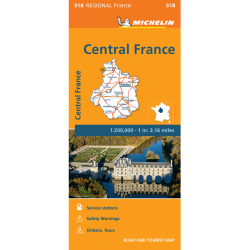 Central France Regional Road Map 518
