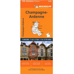 Champagne-Ardenne Regional France Road Map 515