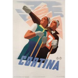 Italy Cortina Travel Poster Print