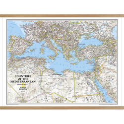 Countries of the Mediterranean Wall Map