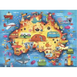 Australia 'Down Under' Illustrated Poster