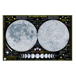 Earth's Moon Wall Map